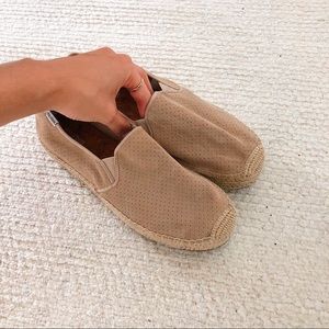 Tan suede and rope platform Soludos Size 9